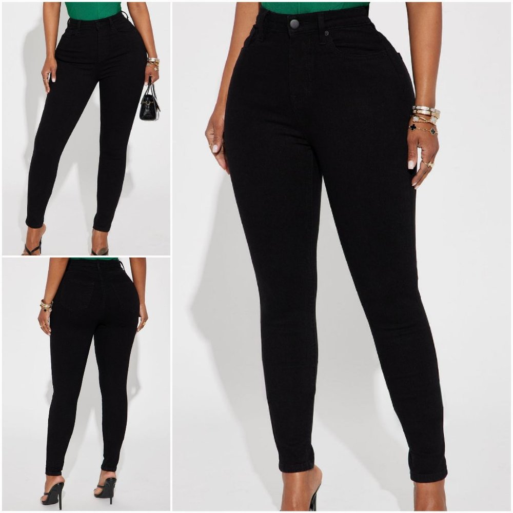 FN Tall Harper High Rise Stretch Skinny Jeans - Black